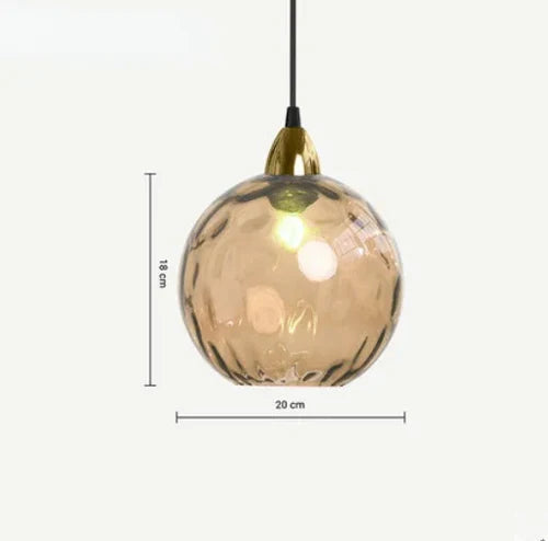 SilvaGlobe | Glas Kugle Pendelampe Bernstein Nuvenci.dk