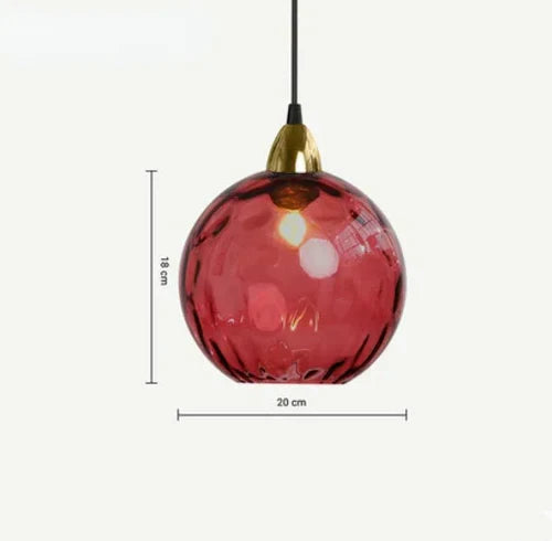 SilvaGlobe | Glas Kugle Pendelampe Rød Nuvenci.dk