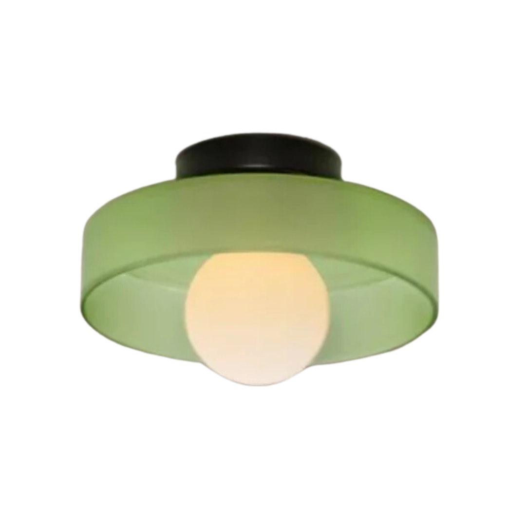 SkyLumi | Rund Loftlampe med Stilfuld Funktionalitet Olivengrøn Nuvenci.dk