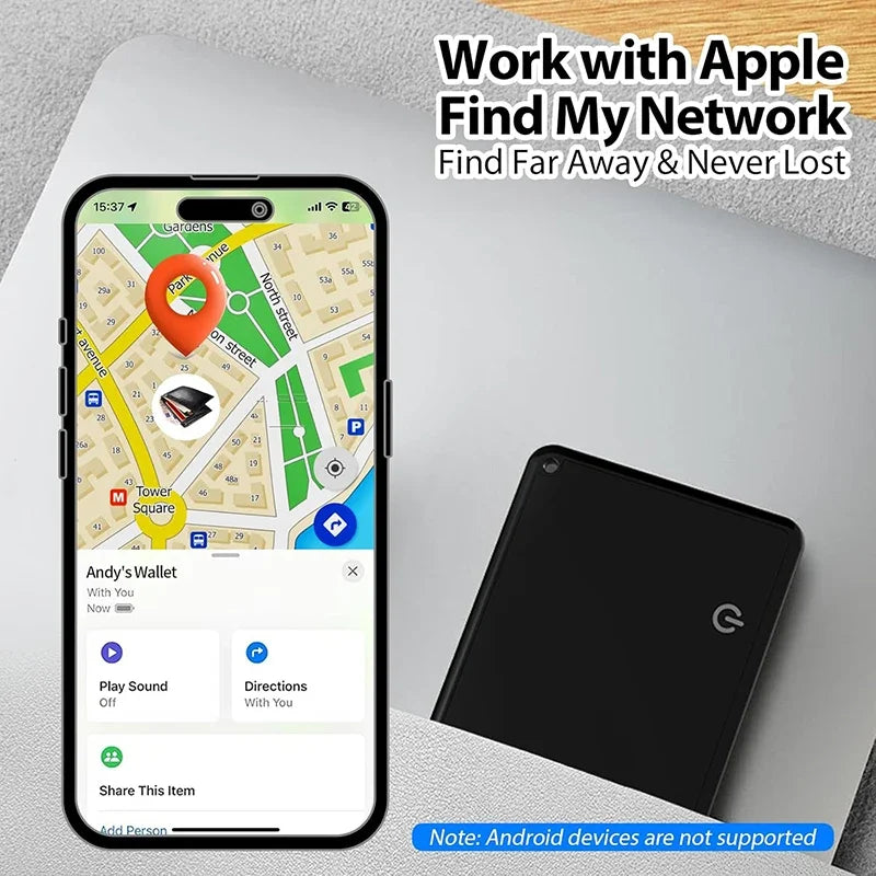 SlimFind | Ultradun Apple Tracker med trådløs opladning Nuvenci.dk