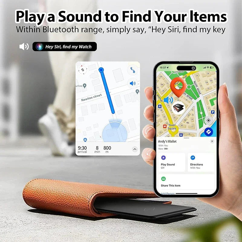 SlimFind | Ultradun Apple Tracker med trådløs opladning Nuvenci.dk