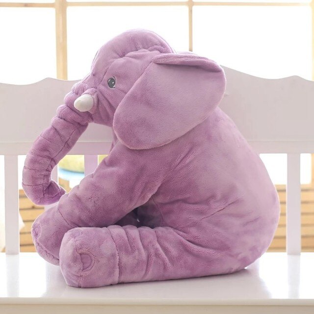 SnugBuddy | Blød elefant-krammepude til babyer 40cm Lilla Nuvenci.dk