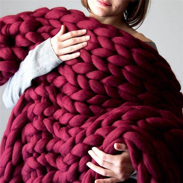 SoftWeave | Chunky Knit Throw – Warmth and Style for Living Spaces Vinkon 80x100cm Nuvenci.dk