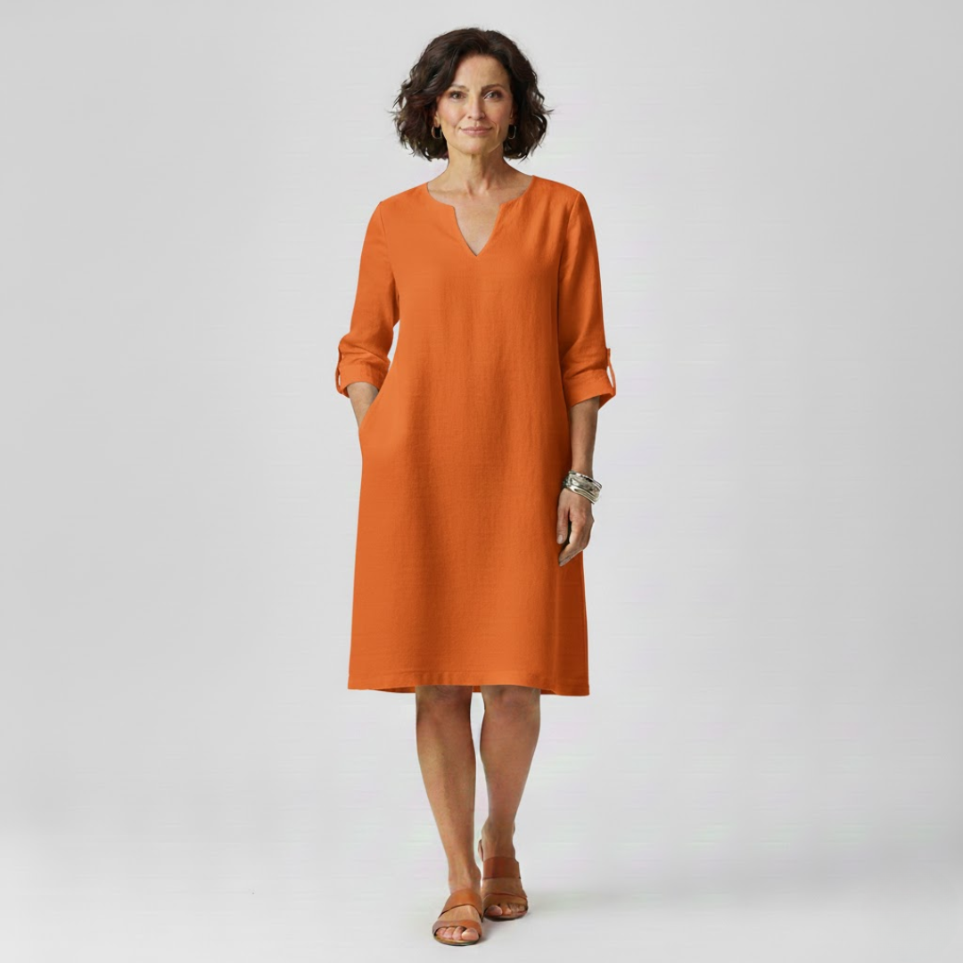 Sorella | Kjole – Feminint Snit og Tidløs Elegance Orange Nuvenci.dk