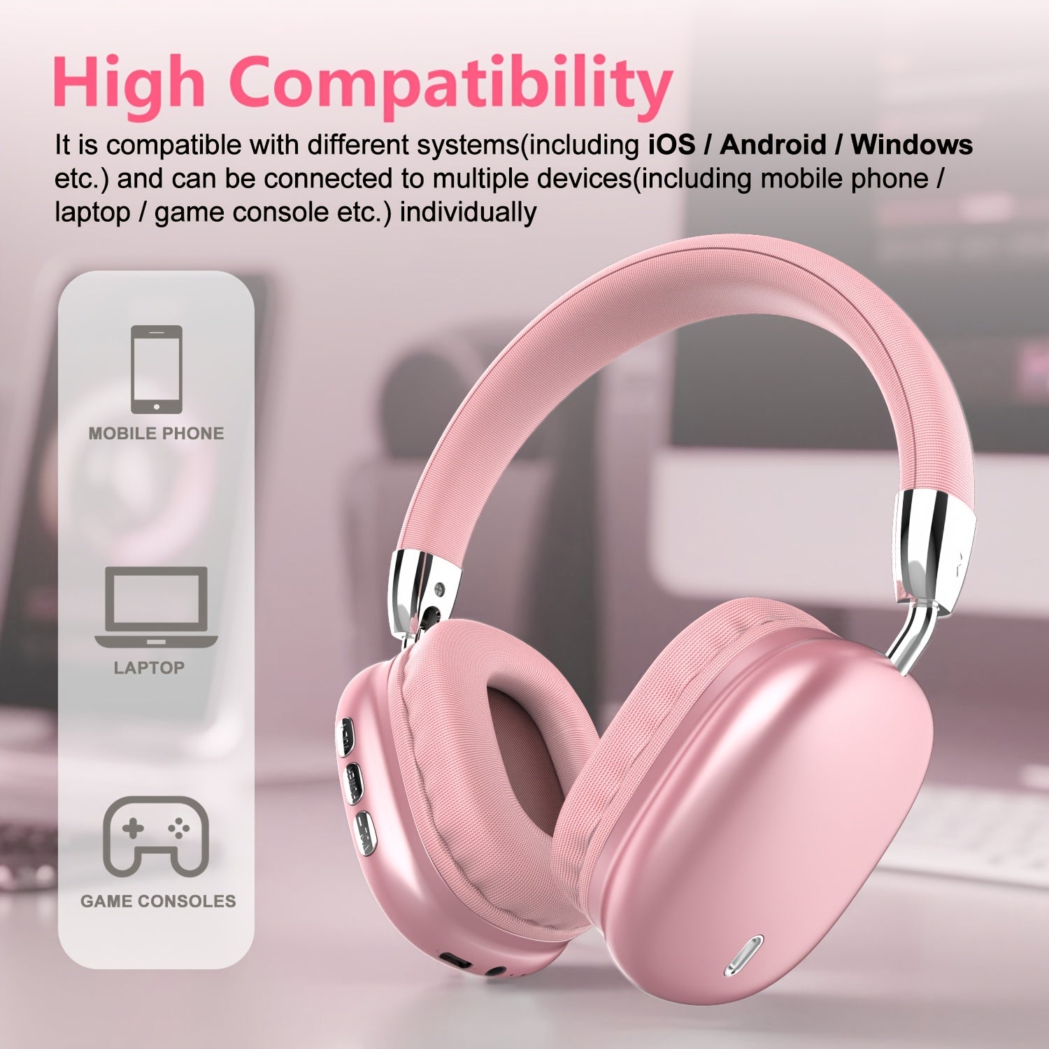 SoundForge | Trådløst Gaming Headset med Hi-Fi Stereo og Dyb Bas Nuvenci.dk