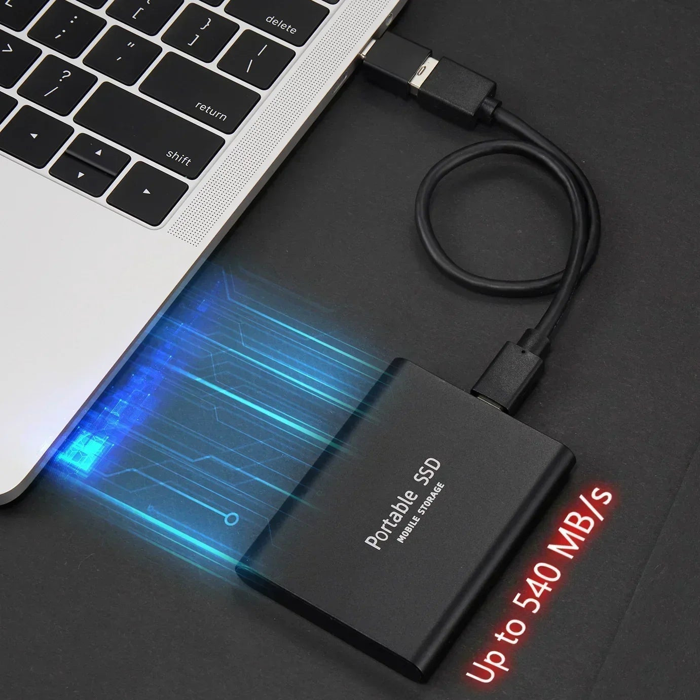 SpeedRivePro | Ekstern SSD 2TB Lagring med USB3.1 & M.2 Type-C Nuvenci.dk