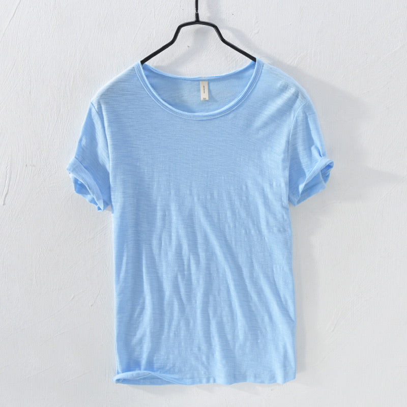Spencer | Klassisk T-shirt til Heldags Komfort Himmelblå Nuvenci.dk