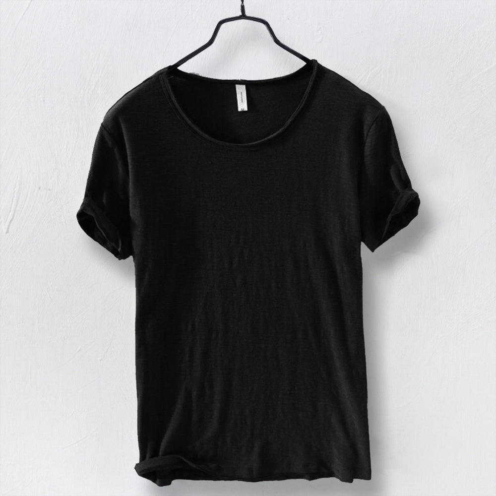 Spencer | Klassisk T-shirt til Heldags Komfort Sort Nuvenci.dk