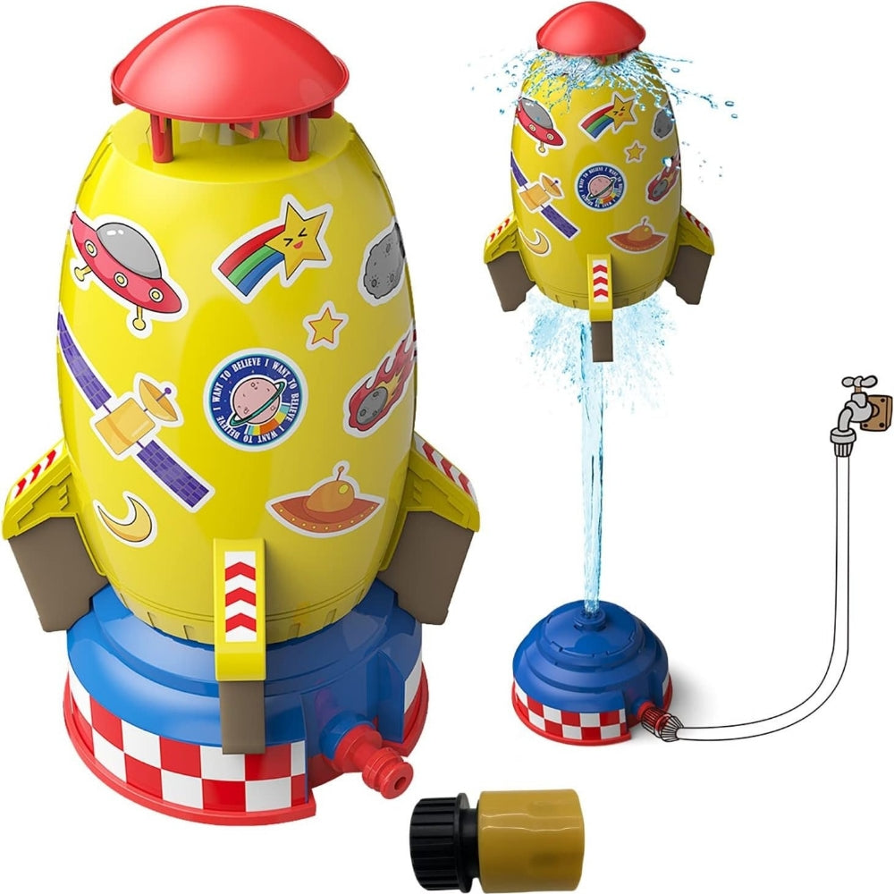 SplashRocket | Flyvende vand sjov med 360° sprinkler Gul Nuvenci.dk
