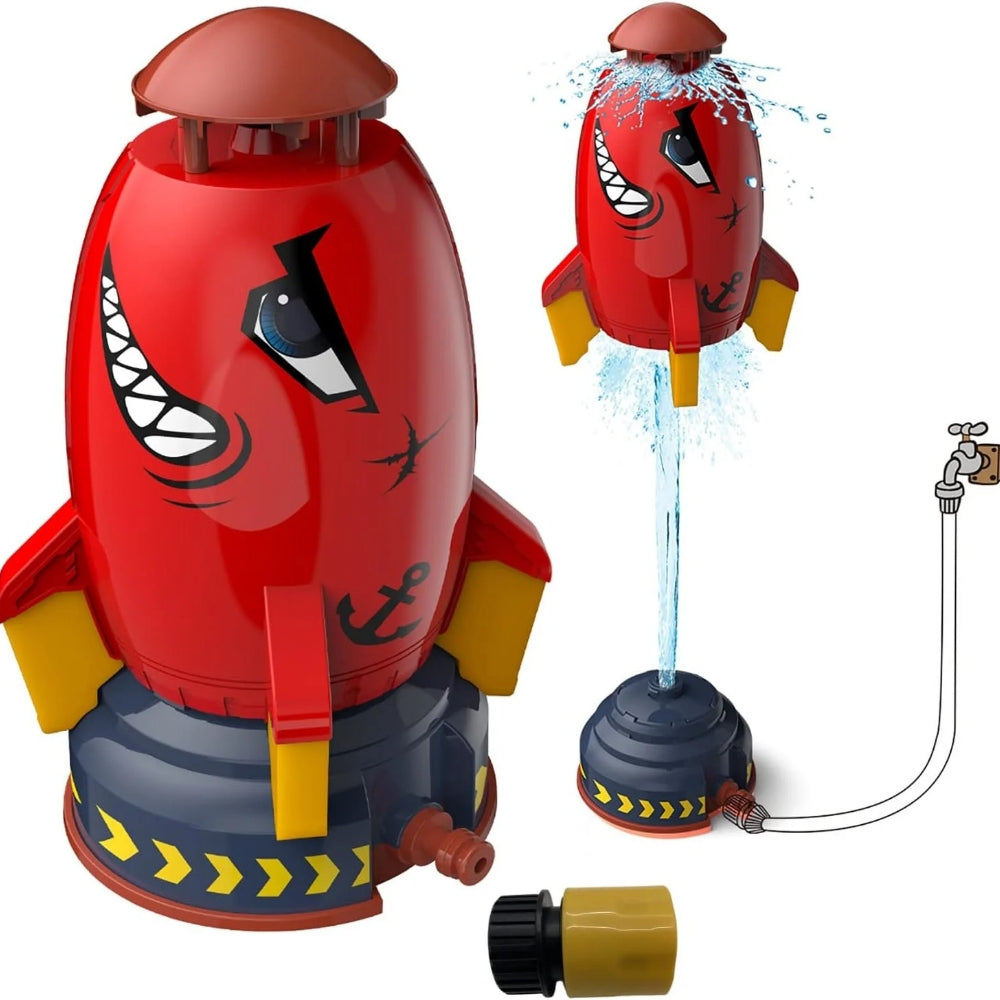 SplashRocket | Flyvende vand sjov med 360° sprinkler Rød Nuvenci.dk