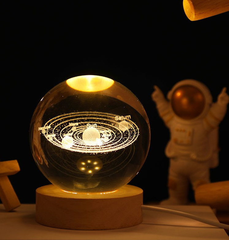 StellarGlobe | Fascinerende 3D-Solsystem Krystalkugle Nuvenci.dk