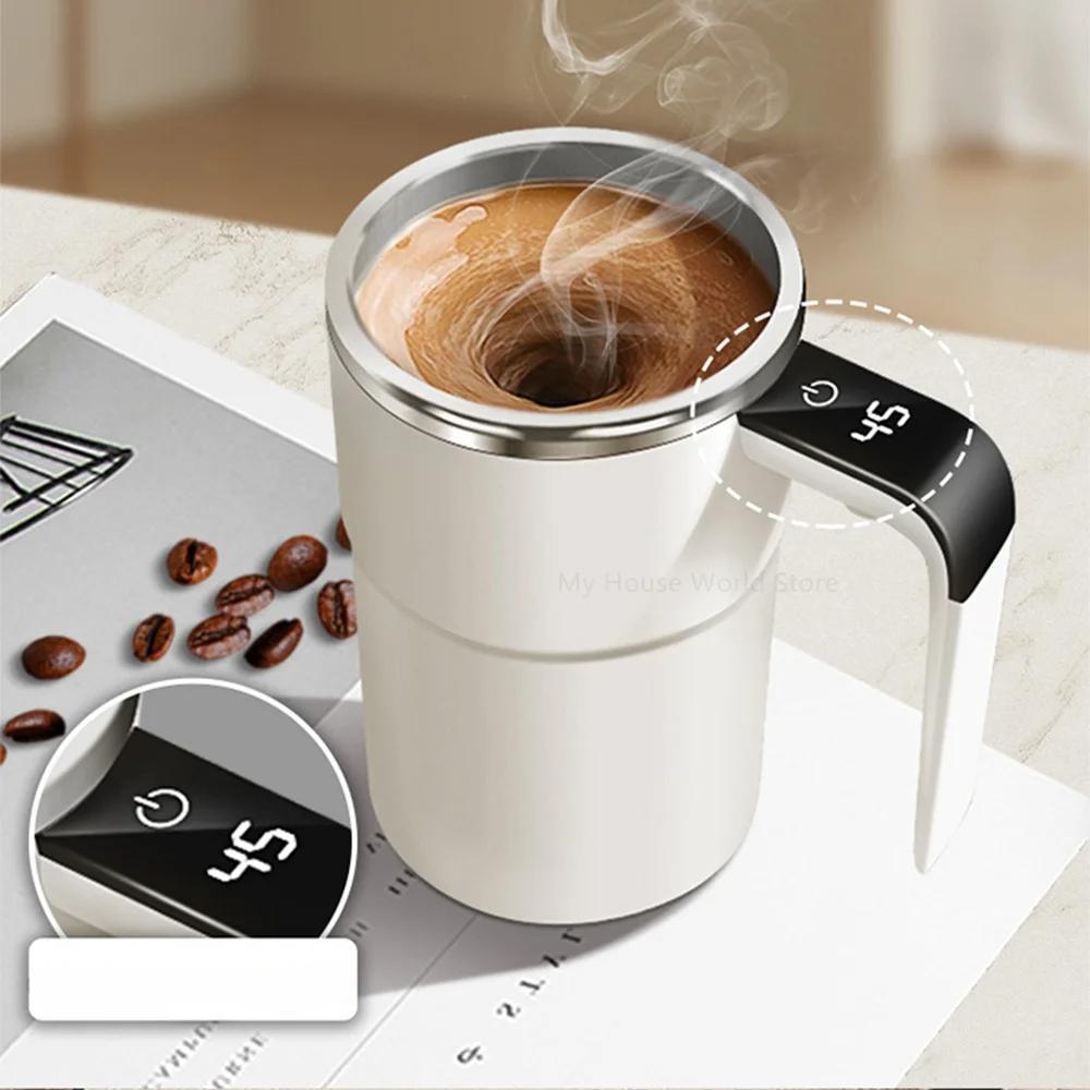 StirEase | Automatisk Kaffekop – Ideel til Kontor og Rejse Grå Nuvenci.dk