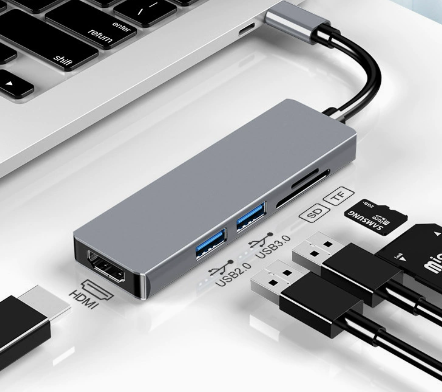 StreamPort | USB-C Hub – Kompakt 5-i-1 Løsning med HDMI 4K Nuvenci.dk