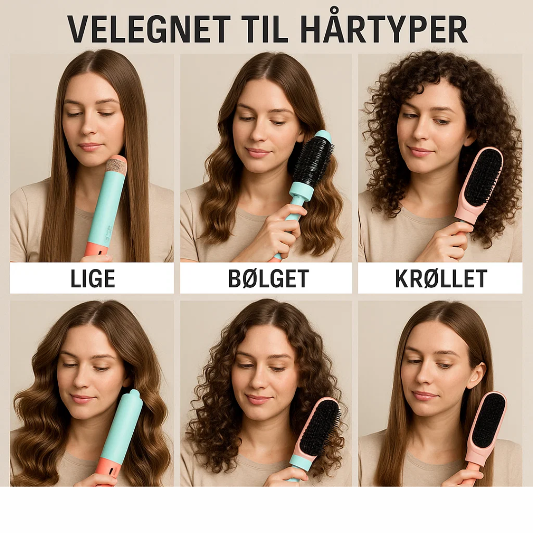 StyleAir | Ny 5-i-1 Hårtørrer & Krøllejern Nuvenci.dk