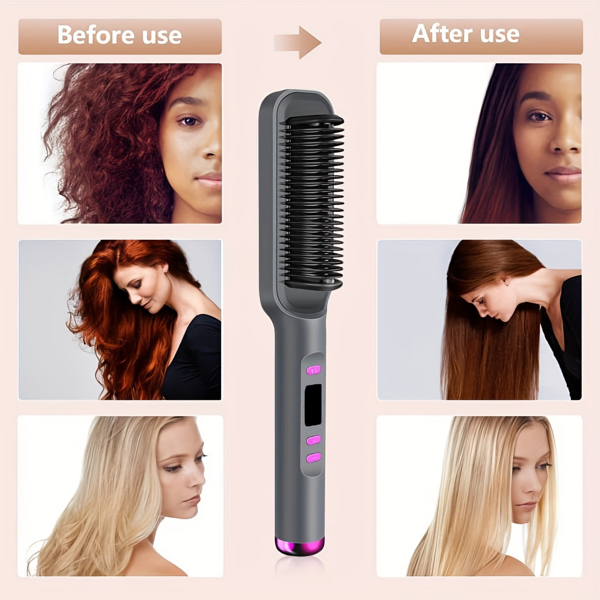 StyleBeam | Professionel Glatte- og Krøllekam til Hurtig Daglig Styling Nuvenci.dk