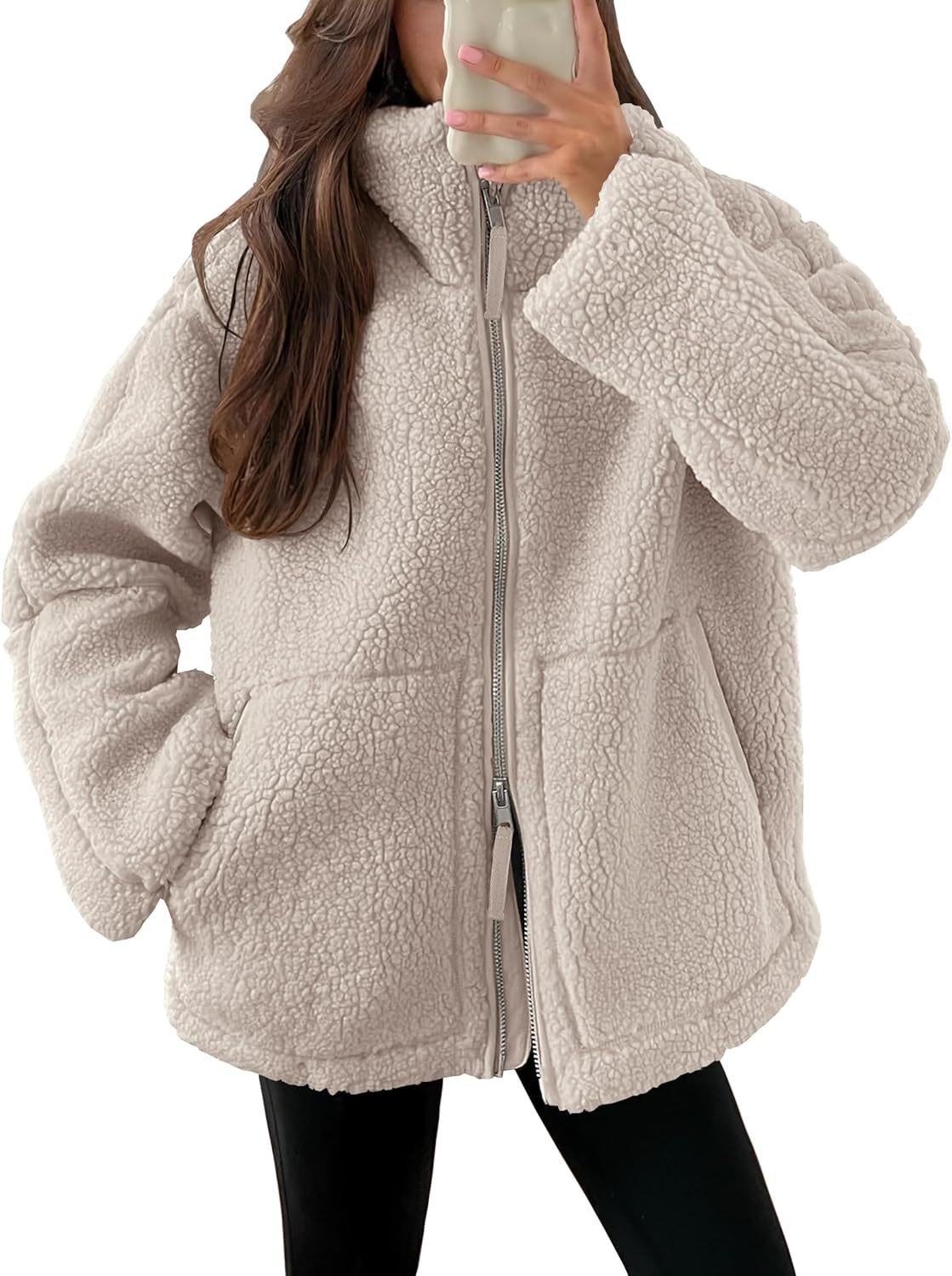 Teddyra | Fleecejakke – Lun Komfort til Hverdag Beige Nuvenci.dk