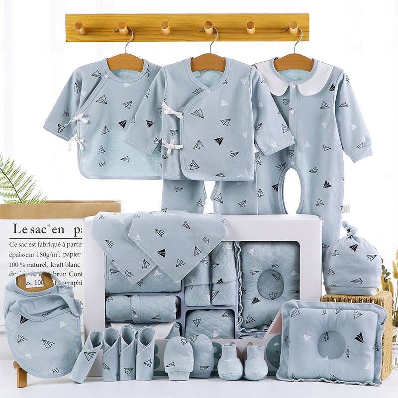 TinyHaven | Nyfødt Gaveæske – Komplet Startpakke til Baby Blå 18-dels sæt Én størrelse Nuvenci.dk