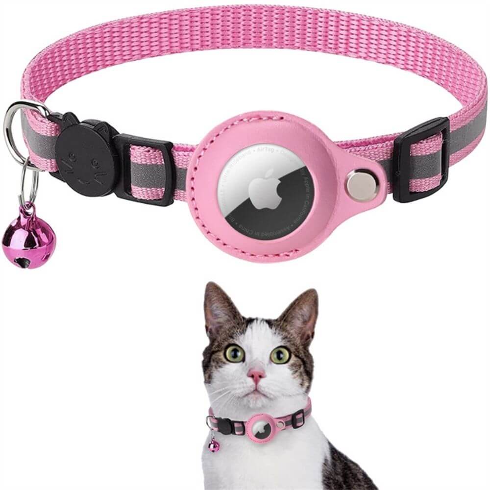 TrackTail | Kattehalsbånd med Sikkerhedslås og Refleks Rosa Uden GPS-tracker Nuvenci.dk