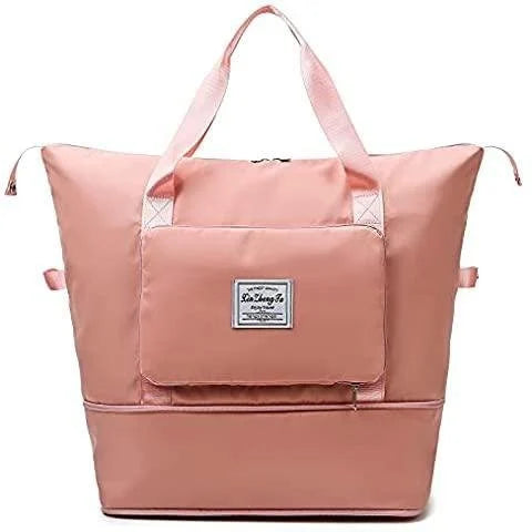 TravelFlex | Vandtæt, Foldbar Rejsetaske med Stor Kapacitet Pastelpink Nuvenci.dk