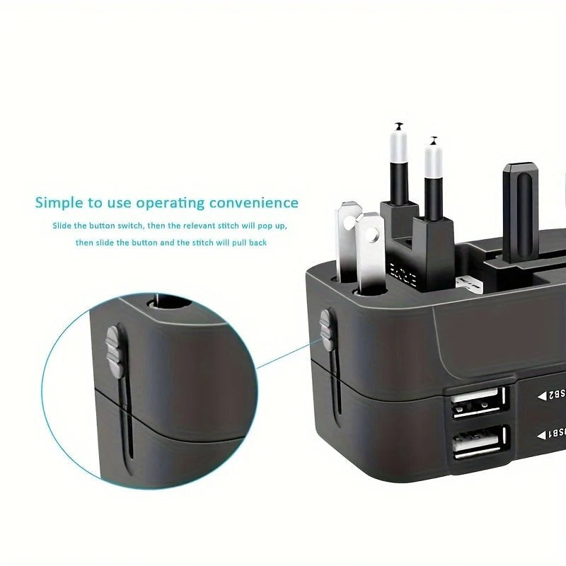 TravelPlug | Global rejseadapter med duale USB-opladningsporte Nuvenci.dk