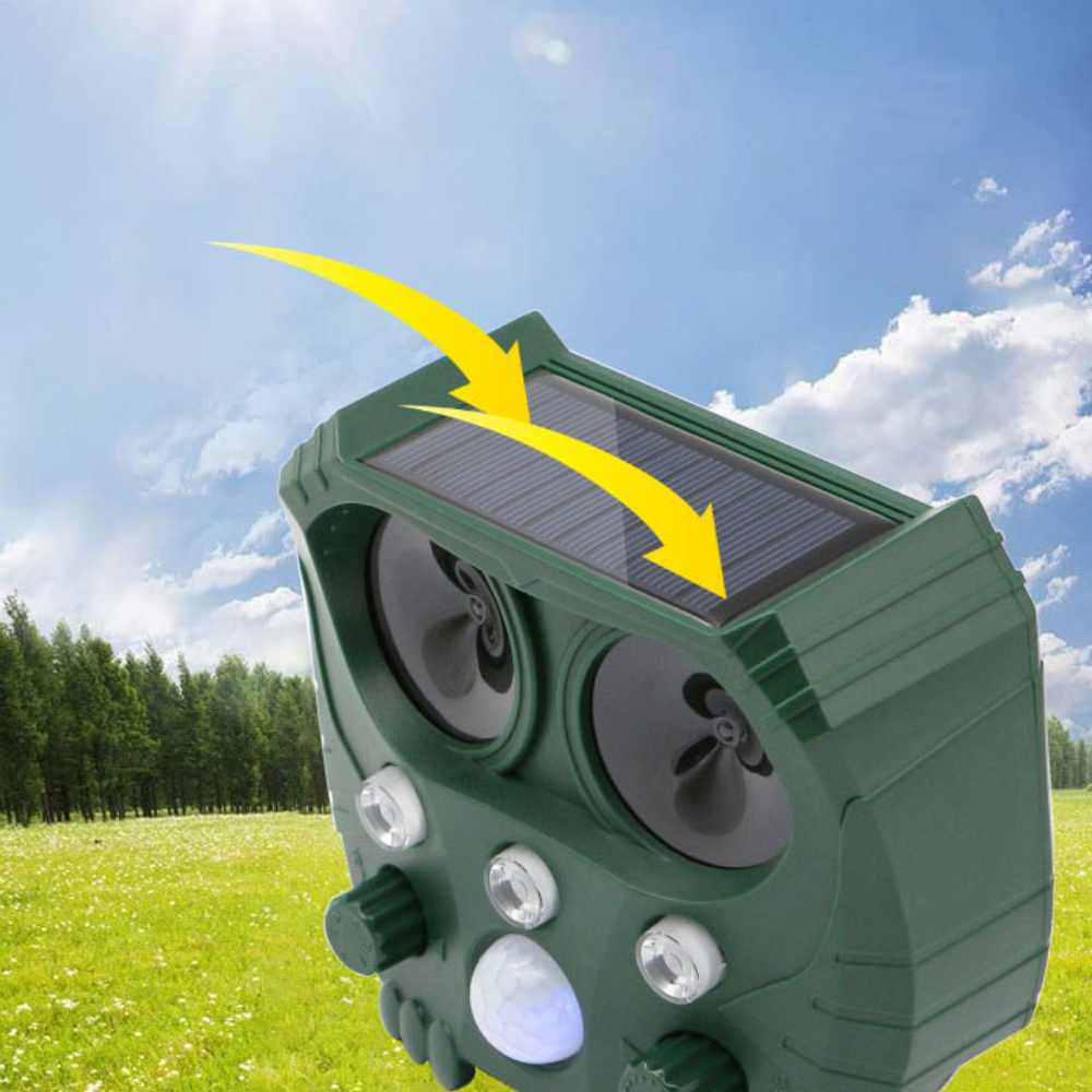 UltraSonic | Afskrækkende Ultraschall og Lyd Sonar Afskrækkelse for Kat, Ræv, Rotte, Egern og Hund Nuvenci.dk
