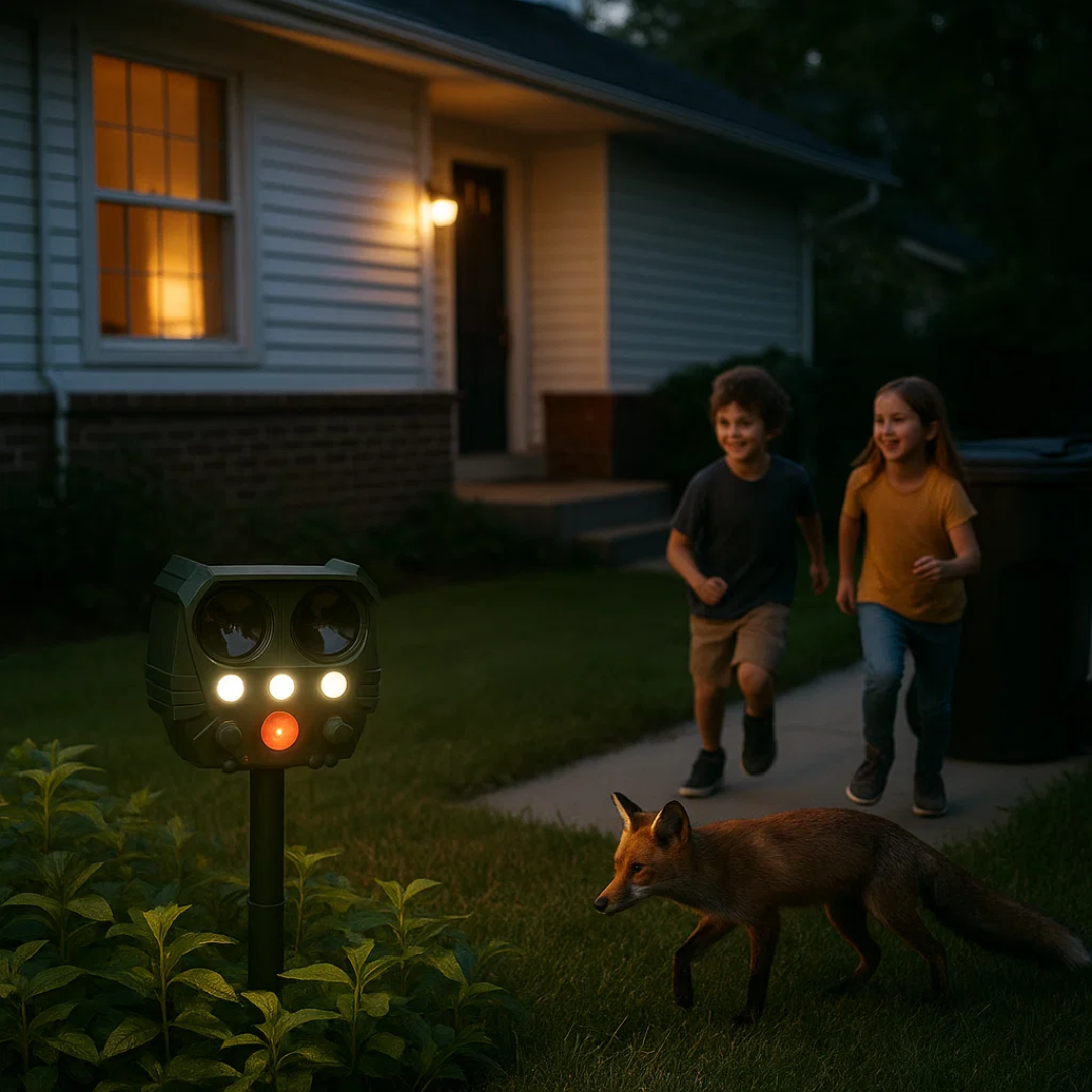 UltraSonic | Afskrækkende Ultraschall og Lyd Sonar Afskrækkelse for Kat, Ræv, Rotte, Egern og Hund Nuvenci.dk
