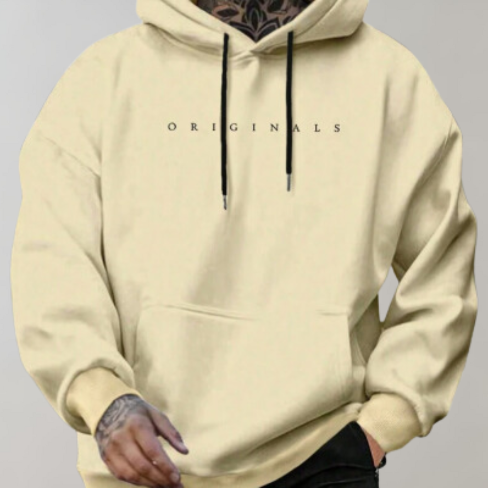 UrbanEdge | Minimalistisk Streetwear-Hættetrøje | Herre Gul Nuvenci.dk