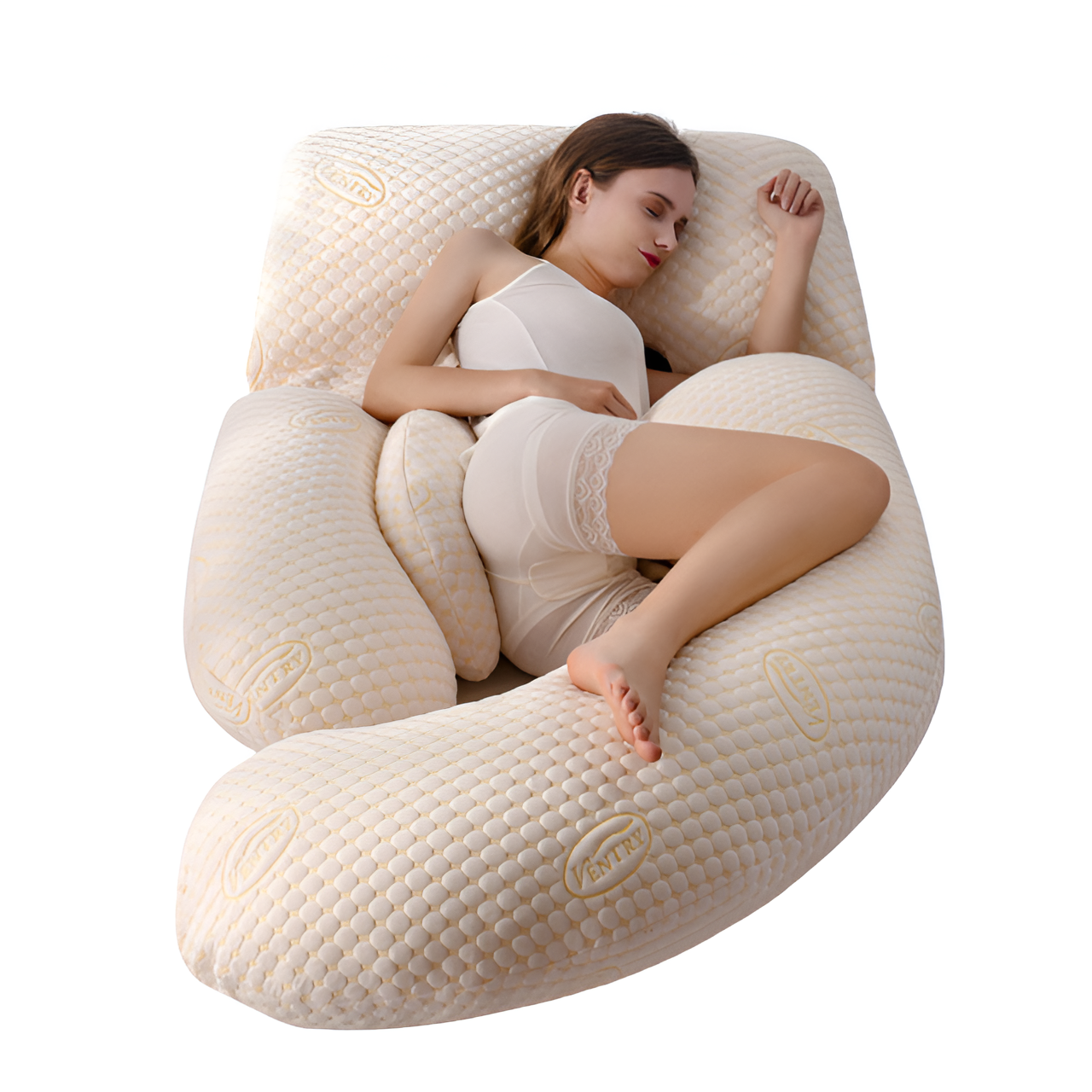 ComfortWave | Graviditetspude – Ergonomisk Støtte til Hele Kroppen