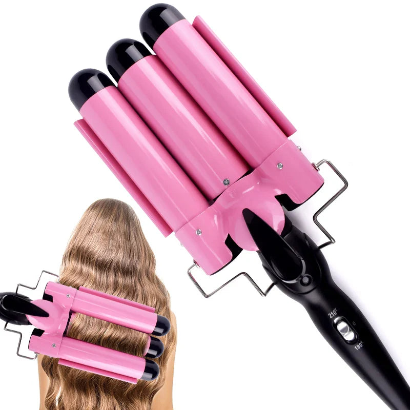 VeloCurl | Professionel 3-Tønde Styler for Hurtig Styling Nuvenci.dk