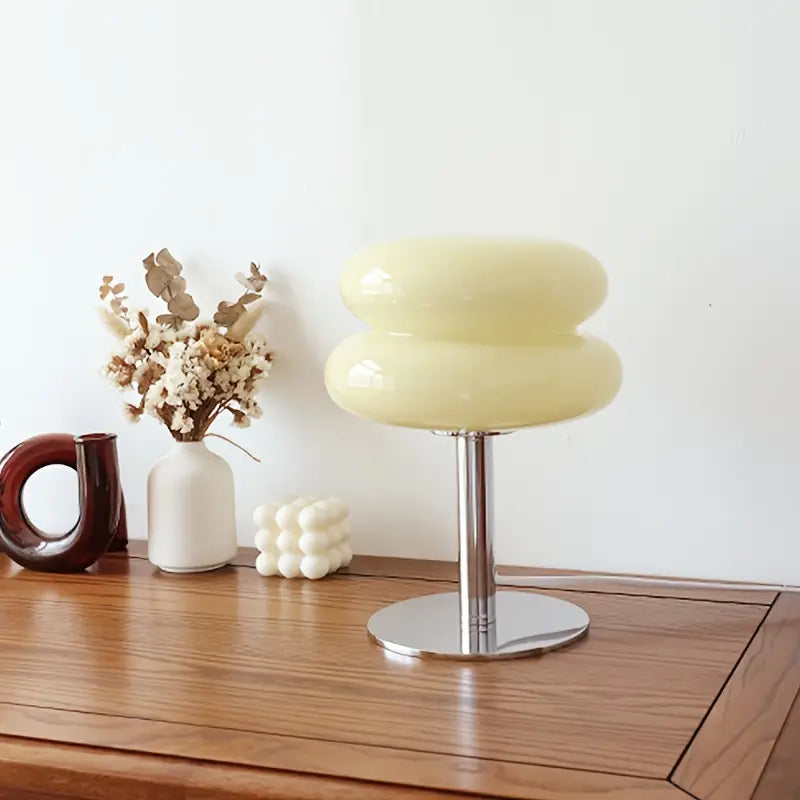 VerdaGlow | Moderne og elegant glasbordlampe Beige Nuvenci.dk