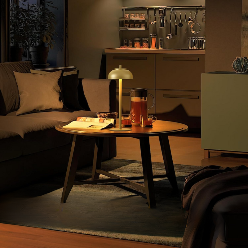 VibeLite | Trådløs Bordlampe – Justerbar Stemningsbelysning Nuvenci.dk