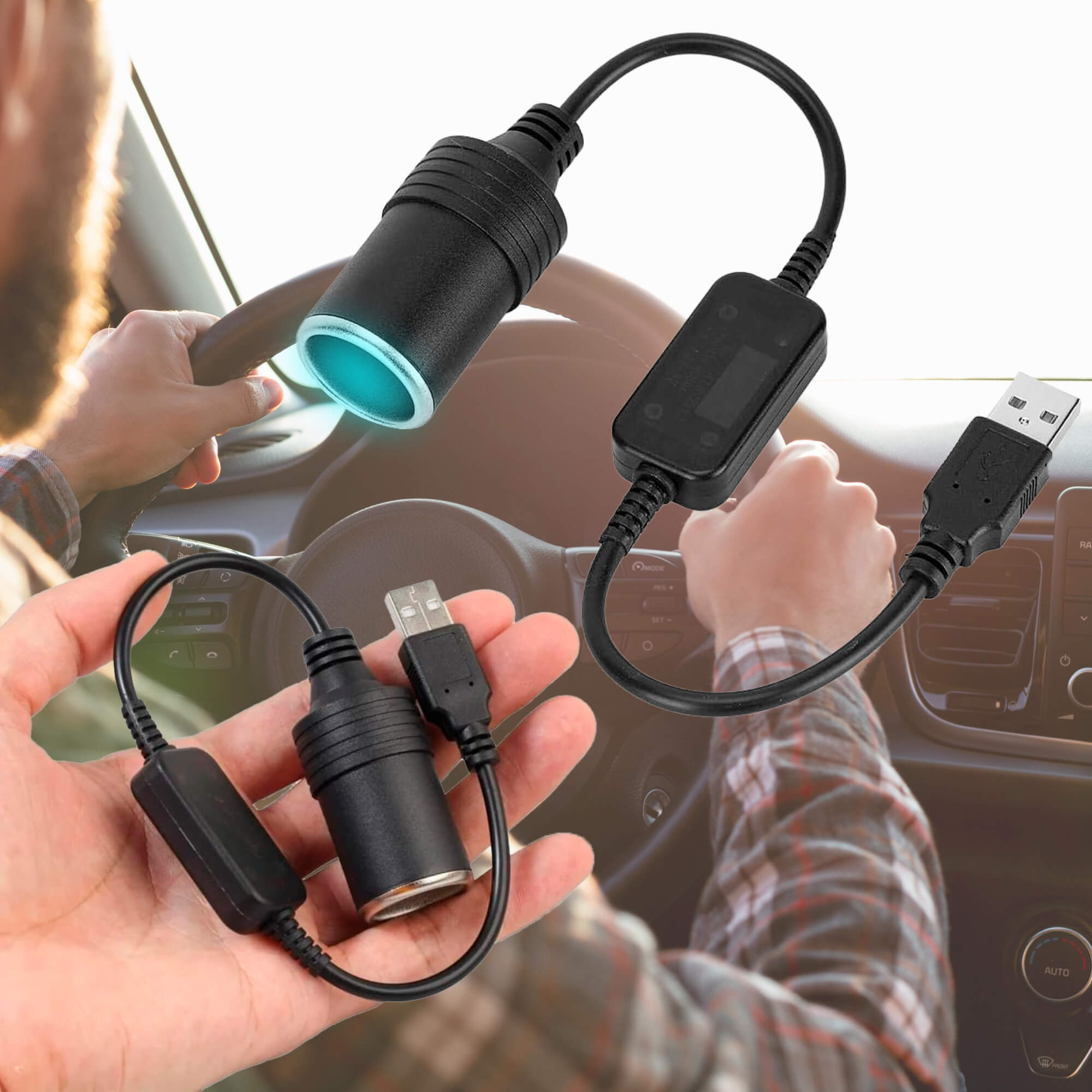 VoltLink | USB til 12V Biladapter – Enkel Plug & Play Strømløsning Nuvenci.dk