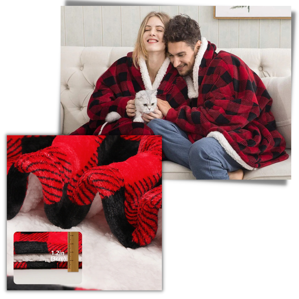 WarmWrap | Hyggelig Oversize Tæppe-Hoodie Nuvenci.dk