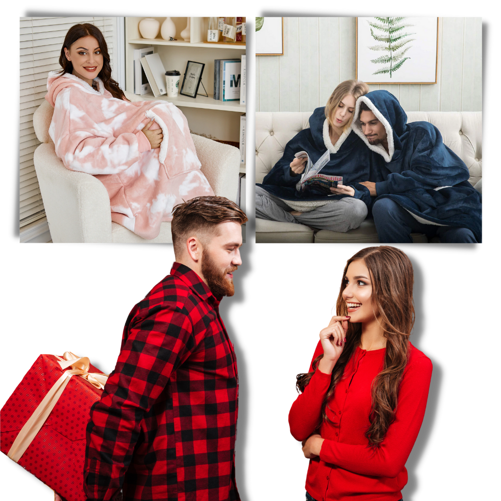 WarmWrap | Hyggelig Oversize Tæppe-Hoodie Nuvenci.dk