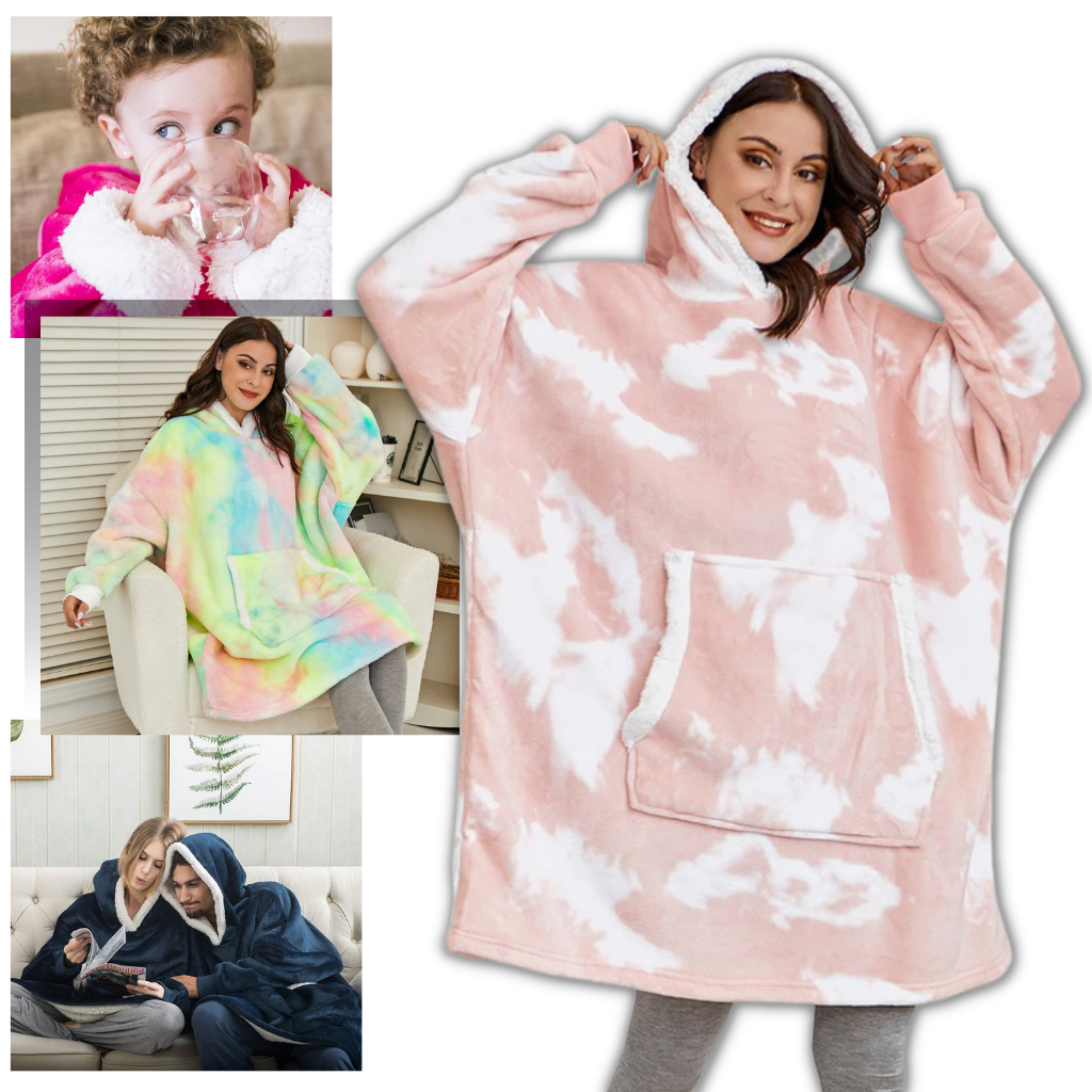 WarmWrap | Hyggelig Oversize Tæppe-Hoodie Nuvenci.dk