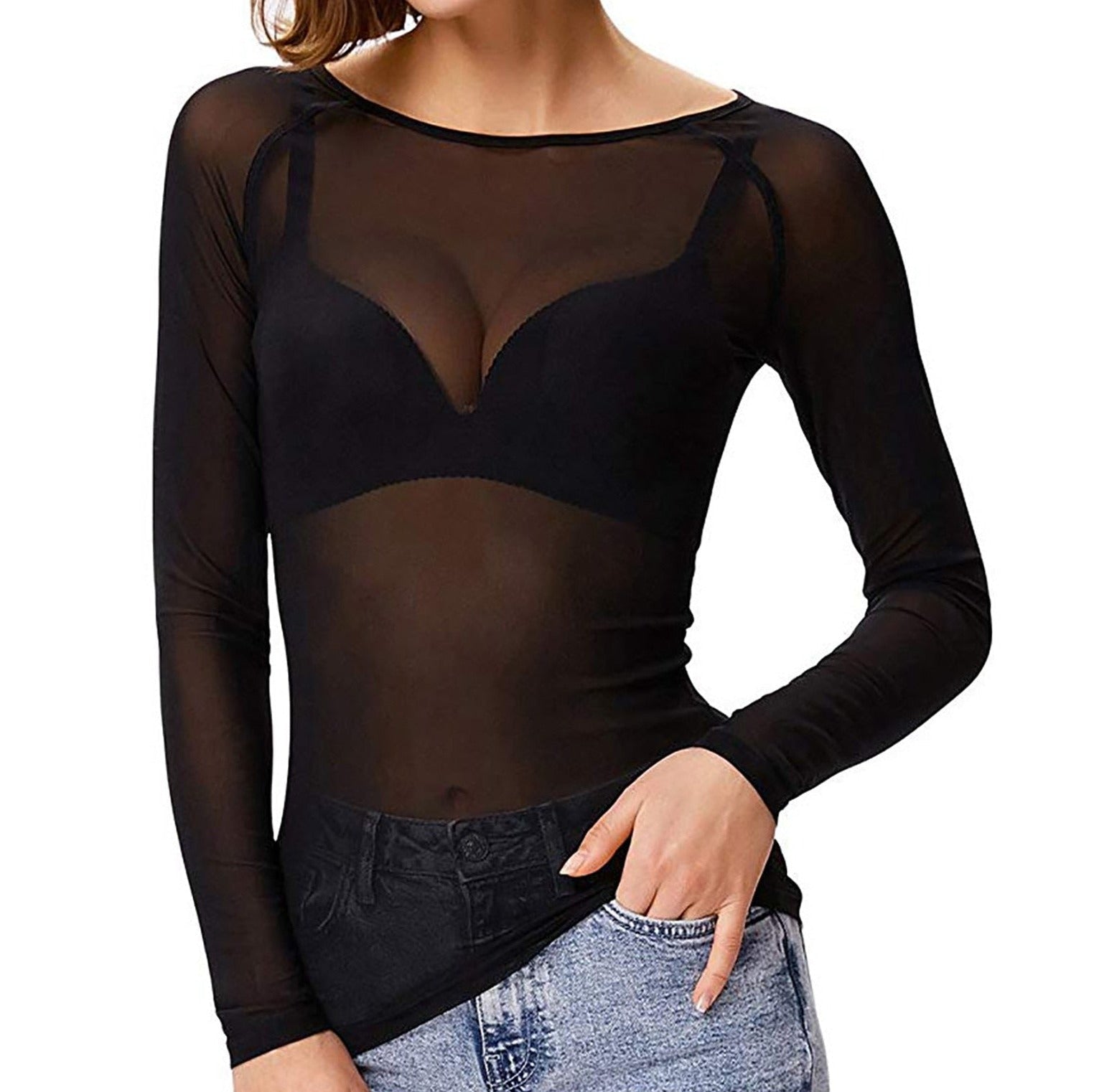 Adriana | Langærmet Bluse – Sofistikeret Look og Komfort