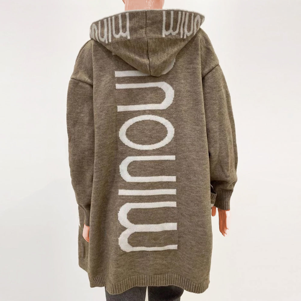 WoolCardi | Elegant Vinter Hættetrøje Cardigan | Damen Nuvenci.dk
