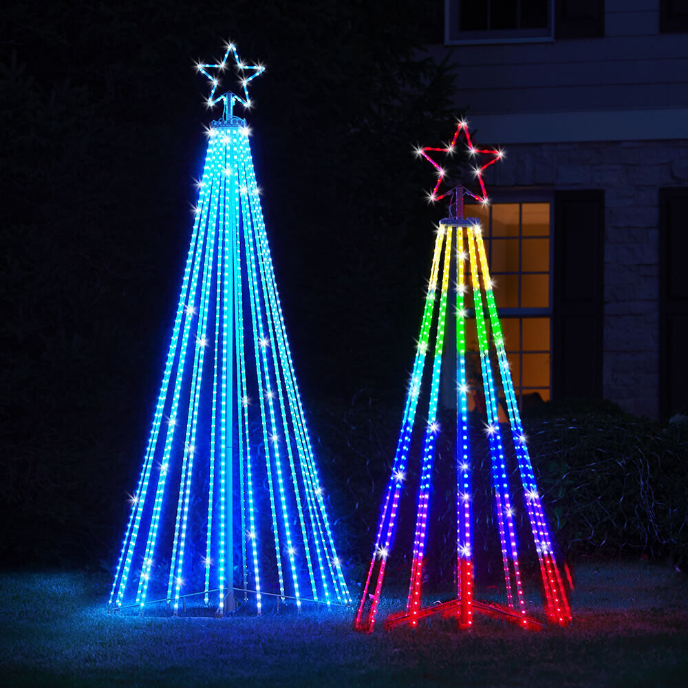 XmasRay | Multifarvet LED Animeret Udendørs Juletræ Lysanimaion Nuvenci.dk