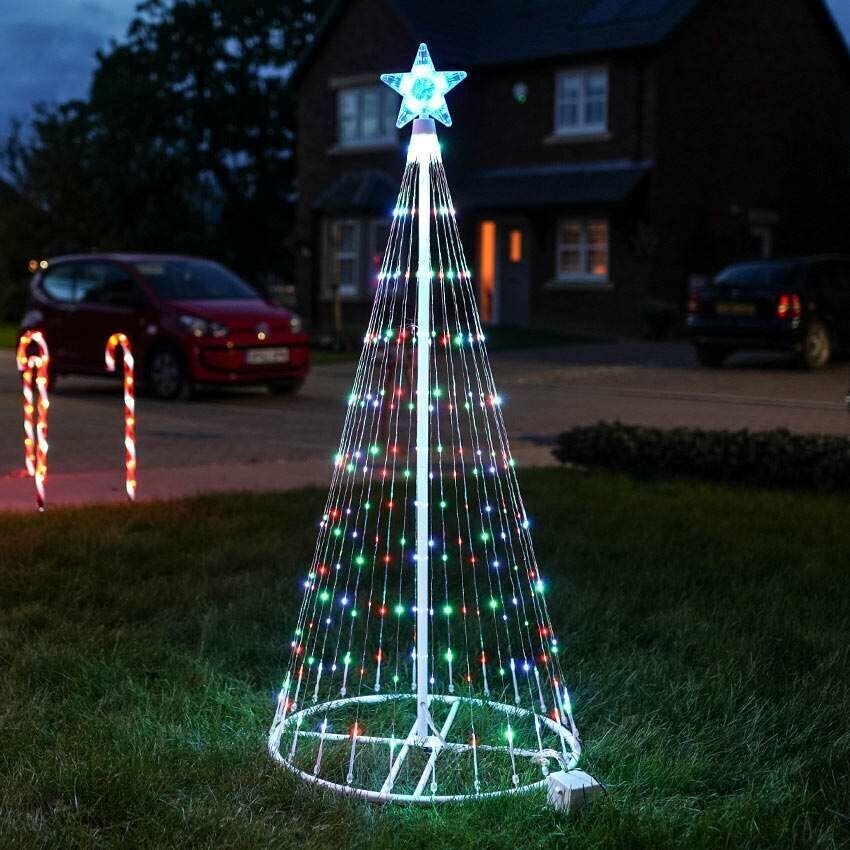 XmasRay | Multifarvet LED Animeret Udendørs Juletræ Lysanimaion Nuvenci.dk